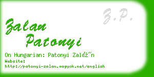 zalan patonyi business card